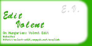 edit volent business card